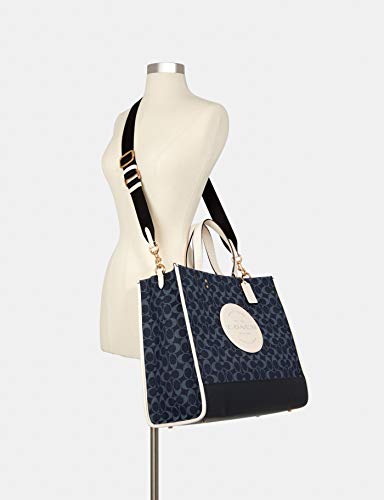 COACH Women's Dempsey Tote 40 In Signature Jacquard With Patch (Denim Multi) - COACH Women's Dempsey Tote 40 In Signature Jacquard With Patch (Denim Multi) - Travelking