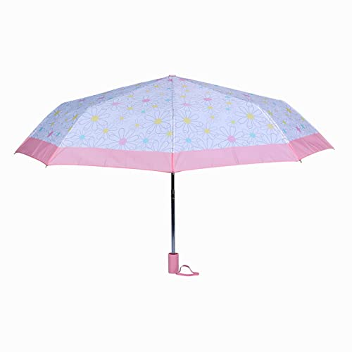 Nicole Miller Folding Umbrella for Girls, Compact Collapsible - Nicole Miller Folding Umbrella for Girls, Compact Collapsible - Travelking