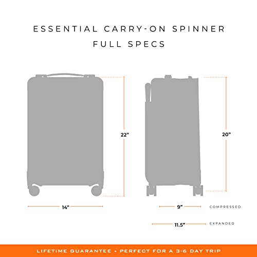Briggs & Riley Spinners, Black, 22-inch Baseline Essential Carry-On - Briggs & Riley Spinners, Black, 22-inch Baseline Essential Carry-On - Travelking