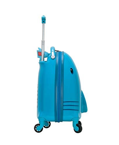 Rockland Jr. Kid's My First Hardside Spinner Luggage, Shark - Rockland Jr. Kid's My First Hardside Spinner Luggage, Shark - Travelking