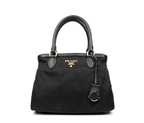 Prada Women's Black Tessuto Nylon Soft Calf Handbag - Prada Women's Black Tessuto Nylon Soft Calf Handbag - Travelking
