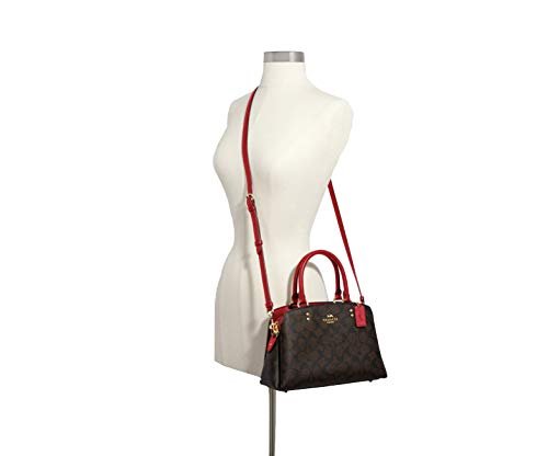 Coach Mini Lillie Carryall In Signature Canvas (IM/Brown 1941 Red) - Coach Mini Lillie Carryall In Signature Canvas (IM/Brown 1941 Red) - Travelking