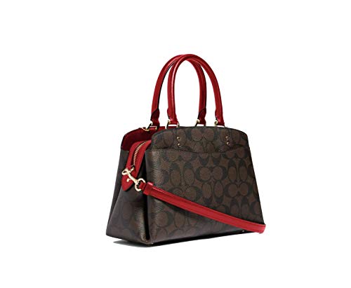 Coach Mini Lillie Carryall In Signature Canvas (IM/Brown 1941 Red) - Coach Mini Lillie Carryall In Signature Canvas (IM/Brown 1941 Red) - Travelking