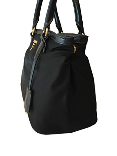 Prada Women's Black Tessuto Nylon Soft Calf Handbag - Prada Women's Black Tessuto Nylon Soft Calf Handbag - Travelking