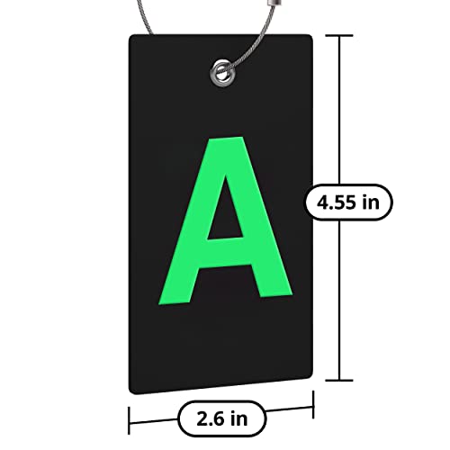 Luggage Initial Bag Tag - Fully Bendable - Stainless Steel Loop - Luggage Initial Bag Tag - Fully Bendable - Stainless Steel Loop - Travelking