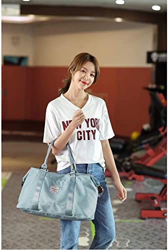 Light Blue Carry On Bag for Women with Wet Pocket, Travel, Leisure - Light Blue Carry On Bag for Women with Wet Pocket, Travel, Leisure - Travelking