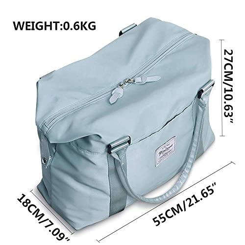 Light Blue Carry On Bag for Women with Wet Pocket, Travel, Leisure - Light Blue Carry On Bag for Women with Wet Pocket, Travel, Leisure - Travelking