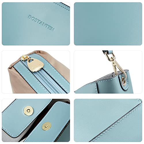 Light Blue Women's Leather Designer Handbag for Travel, Leisure - Light Blue Women's Leather Designer Handbag for Travel, Leisure - Travelking