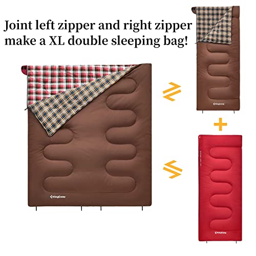 KingCamp Sleeping Bag Cotton Flannel Sleeping Bags for Adults - KingCamp Sleeping Bag Cotton Flannel Sleeping Bags for Adults - Travelking