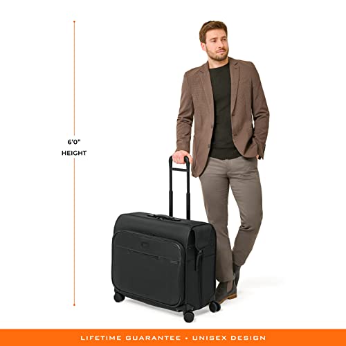 Briggs & Riley Baseline Garment Bags, Black, Deluxe Wardrobe Spinner - Briggs & Riley Baseline Garment Bags, Black, Deluxe Wardrobe Spinner - Travelking