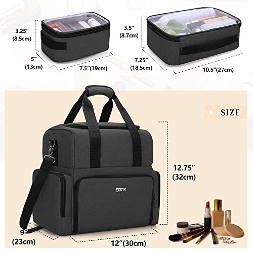 BAFASO Large Travel Makeup Bag with 3 Inner Removable Pouches - BAFASO Large Travel Makeup Bag with 3 Inner Removable Pouches - Travelking
