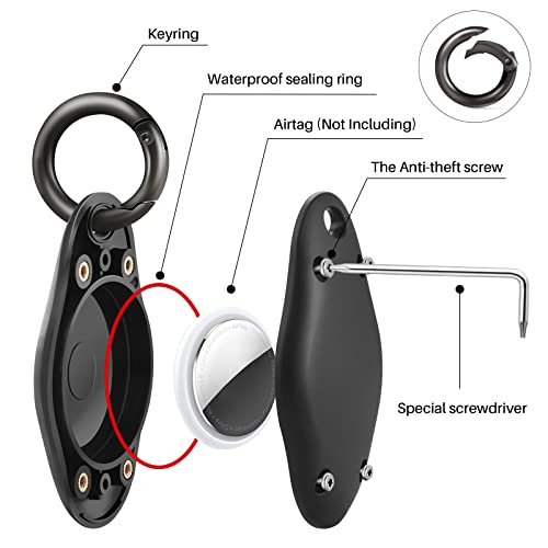 Waterproof Airtag Holder Keychain Case, HonShoop Screw Full Cover - Waterproof Airtag Holder Keychain Case, HonShoop Screw Full Cover - Travelking