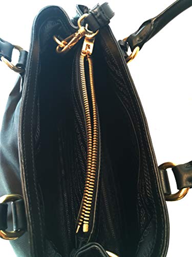 Prada Women's Black Tessuto Nylon Soft Calf Handbag - Prada Women's Black Tessuto Nylon Soft Calf Handbag - Travelking
