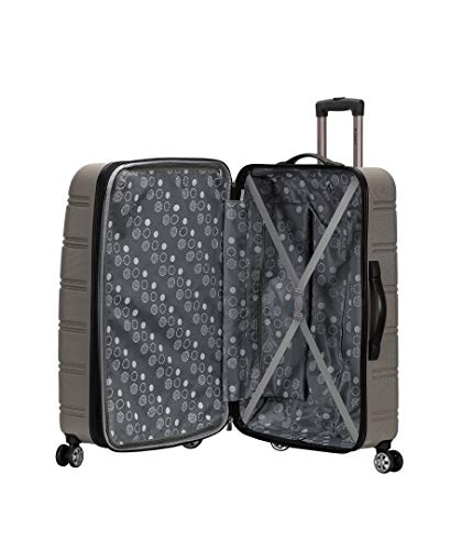 Rockland Melbourne Hardside Expandable Spinner Wheel Luggage, Silver, 3-Piece Set - Rockland Melbourne Hardside Expandable Spinner Wheel Luggage, Silver, 3-Piece Set - Travelking