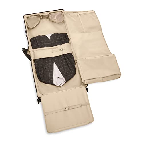 Briggs & Riley Baseline Garment Bags, Black, Deluxe Wardrobe Spinner - Briggs & Riley Baseline Garment Bags, Black, Deluxe Wardrobe Spinner - Travelking