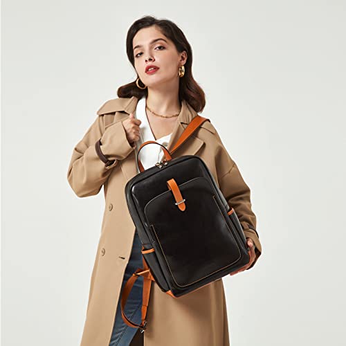 BOSTANTEN Leather Laptop Backpack for Women,15.6 inch Computer - BOSTANTEN Leather Laptop Backpack for Women,15.6 inch Computer - Travelking