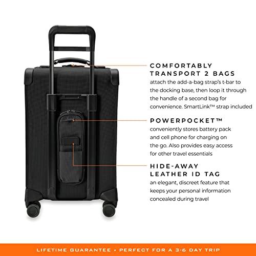Briggs & Riley Spinners, Black, 22-inch Baseline Essential Carry-On - Briggs & Riley Spinners, Black, 22-inch Baseline Essential Carry-On - Travelking
