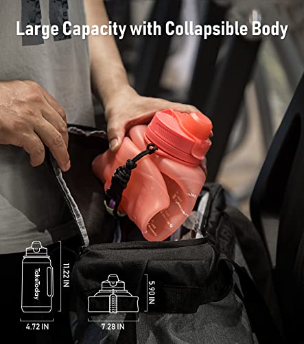 TakeToday 68 oz Collapsible Water Bottles With Straw, Half Gallon - TakeToday 68 oz Collapsible Water Bottles With Straw, Half Gallon - Travelking
