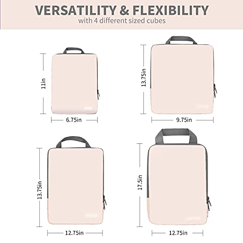 BAGAIL 4 Set Compression Packing Cubes Organizers - BAGAIL 4 Set Compression Packing Cubes Organizers - Travelking
