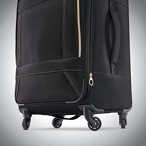 American Tourister Belle Voyage Softside Luggage with Spinner Wheels, Black - American Tourister Belle Voyage Softside Luggage with Spinner Wheels, Black - Travelking