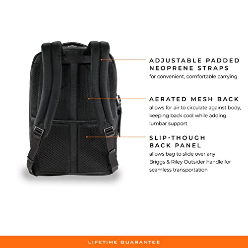 Briggs & Riley @ Work Medium Slim Backpack, Black, Large - Briggs & Riley @ Work Medium Slim Backpack, Black, Large - Travelking