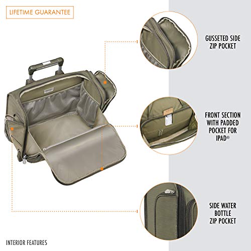 Briggs & Riley Baseline-Softside Rolling Cabin Upright Bag, Olive - Briggs & Riley Baseline-Softside Rolling Cabin Upright Bag, Olive - Travelking