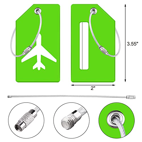 5 Pack Silicone Luggage Tag with 10 Pcs. Name Card - 5 Pack Silicone Luggage Tag with 10 Pcs. Name Card - Travelking
