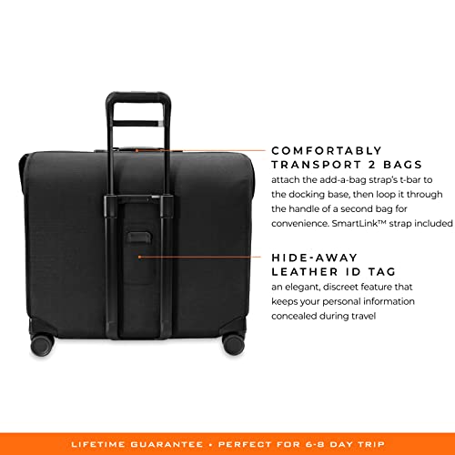 Briggs & Riley Baseline Garment Bags, Black, Deluxe Wardrobe Spinner - Briggs & Riley Baseline Garment Bags, Black, Deluxe Wardrobe Spinner - Travelking