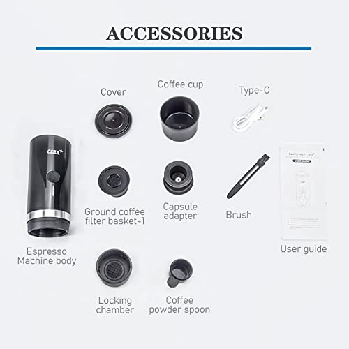 CERA+ Portable Espresso Maker Non-Heating Version Electric - CERA+ Portable Espresso Maker Non-Heating Version Electric - Travelking
