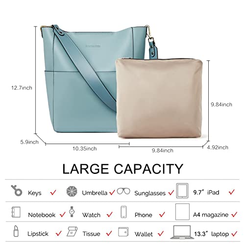 Light Blue Women's Leather Designer Handbag for Travel, Leisure - Light Blue Women's Leather Designer Handbag for Travel, Leisure - Travelking
