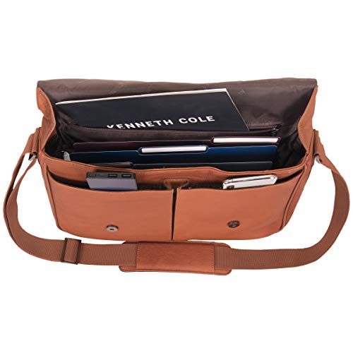 KENNETH COLE REACTION Messenger Full-Grain Colombian Leather Day Bag - KENNETH COLE REACTION Messenger Full-Grain Colombian Leather Day Bag - Travelking