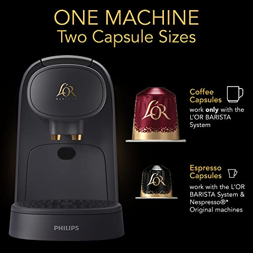 L'OR Barista System Coffee and Espresso Machine Combo by Philips, Black - L'OR Barista System Coffee and Espresso Machine Combo by Philips, Black - Travelking
