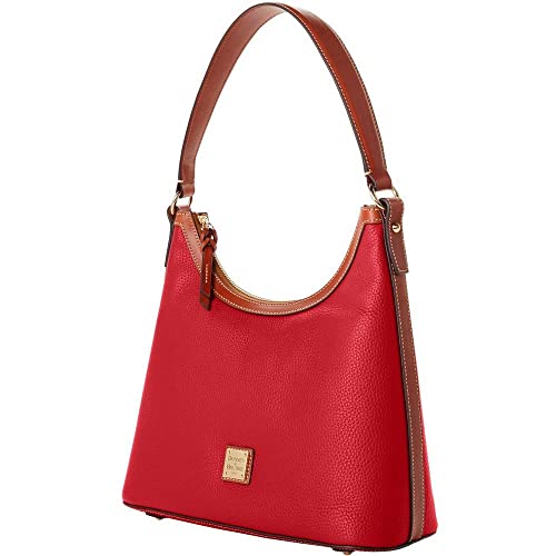 Dooney & Bourke Pebbled Leather Hobo Shoulder Bag (Red) - Dooney & Bourke Pebbled Leather Hobo Shoulder Bag (Red) - Travelking