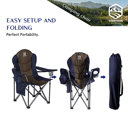 Coastrail Outdoor Padded Camping Chair with Lumbar Back Support - Coastrail Outdoor Padded Camping Chair with Lumbar Back Support - Travelking