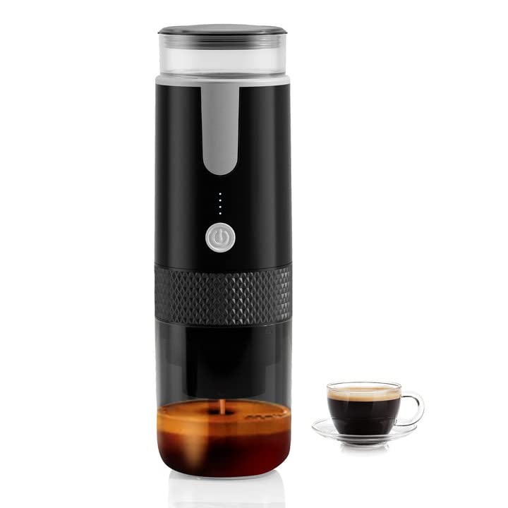 Frossvt Portable Electronic Coffee Maker, Rechargeable Espresso Machine, Mini Car Coffee Make Using Ground Coffee & Espresso Pods for Travel Camping Office Home - Frossvt Portable Electronic Coffee Maker, Rechargeable Espresso Machine, Mini Car Coffee Make Using Ground Coffee & Espresso Pods for Travel Camping Office Home - Travelking