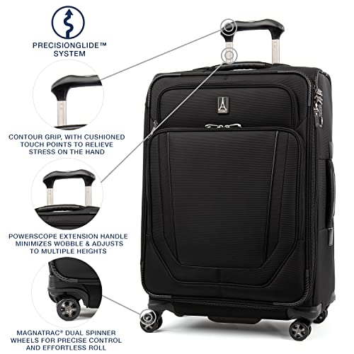 Travelpro Crew Versapack Softside Expandable Spinner Wheel Luggage, Jet Black - Travelpro Crew Versapack Softside Expandable Spinner Wheel Luggage, Jet Black - Travelking