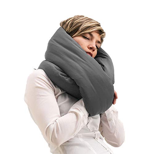Huzi Infinity Pillow - Home Travel Soft Neck Scarf Support Sleep (Grey) - Huzi Infinity Pillow - Home Travel Soft Neck Scarf Support Sleep (Grey) - Travelking