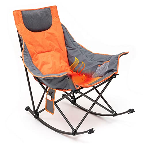 Oversized Heated Camping Chair Hot Seat, Folding Rocking Chair - Oversized Heated Camping Chair Hot Seat, Folding Rocking Chair - Travelking