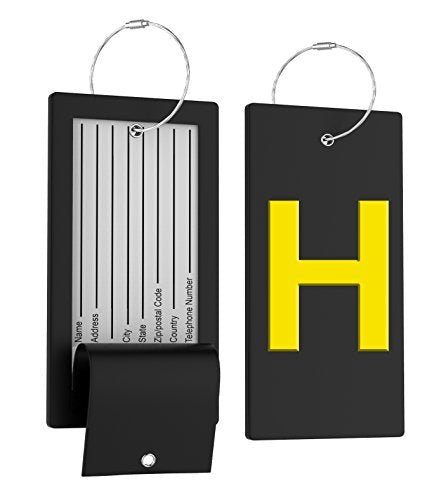 Luggage Initial Bag Tag - Fully Bendable - Stainless Steel Loop - Luggage Initial Bag Tag - Fully Bendable - Stainless Steel Loop - Travelking