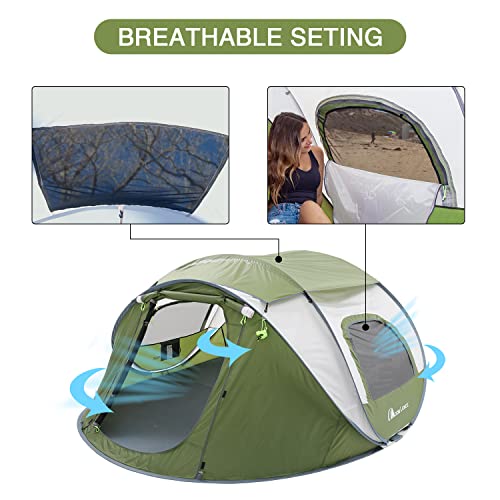 Moon Lence Pop up Tent 4 Person Camping Tent Waterproof Tent - Moon Lence Pop up Tent 4 Person Camping Tent Waterproof Tent - Travelking