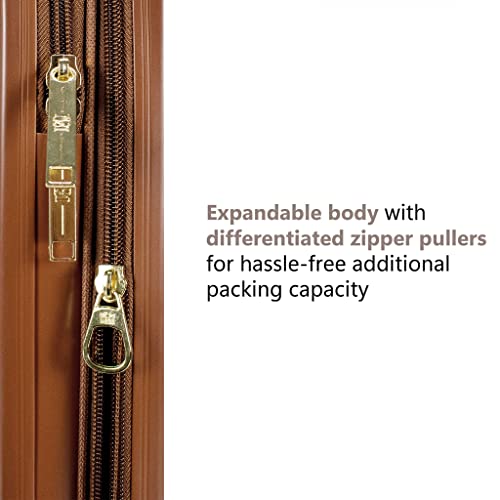 Badgley Mischka Mia 3 Piece Expandable Retro Luggage Set - Badgley Mischka Mia 3 Piece Expandable Retro Luggage Set - Travelking
