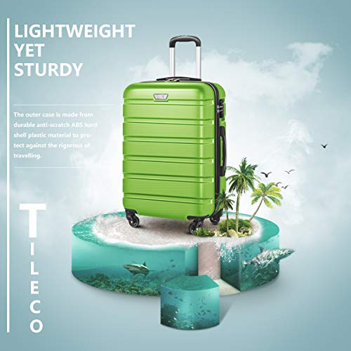 COOLIFE 3 Piece Luggage Set - Hardshell - TSA Lock - Apple Green - COOLIFE 3 Piece Luggage Set - Hardshell - TSA Lock - Apple Green - Travelking