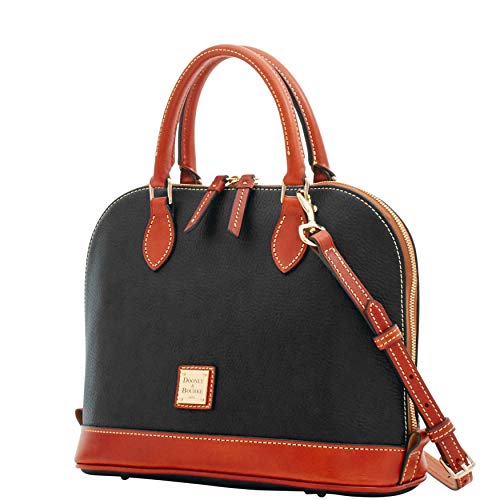 Dooney & Bourke Zip Zip Satchel Pebble Grain Leather Shoulder Bag Purse Handbag (Black) - Dooney & Bourke Zip Zip Satchel Pebble Grain Leather Shoulder Bag Purse Handbag (Black) - Travelking
