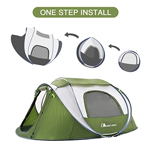 Moon Lence Pop up Tent 4 Person Camping Tent Waterproof Tent - Moon Lence Pop up Tent 4 Person Camping Tent Waterproof Tent - Travelking