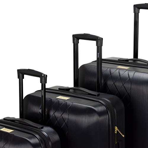 Badgley Mischka Modern trolley Diamond 3 Piece Expandable Spinner - Badgley Mischka Modern trolley Diamond 3 Piece Expandable Spinner - Travelking