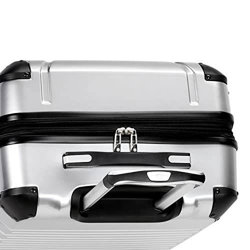 SwissGear 7782 24-Inch Expandable Hardside Spinner Luggage - Durable, Multi-Directional Wheels, Silver - SwissGear 7782 24-Inch Expandable Hardside Spinner Luggage - Durable, Multi-Directional Wheels, Silver - Travelking