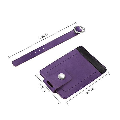 2 Pack Luggage Tags - (Genuine Leather-Purple) - 2 Pack Luggage Tags - (Genuine Leather-Purple) - Travelking