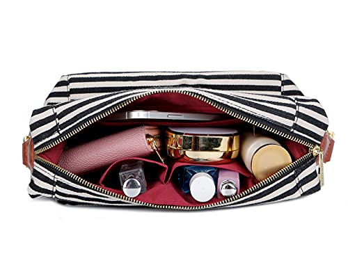 Canvas Travel Toiletry Bag for Women (Black) - Canvas Travel Toiletry Bag for Women (Black) - Travelking