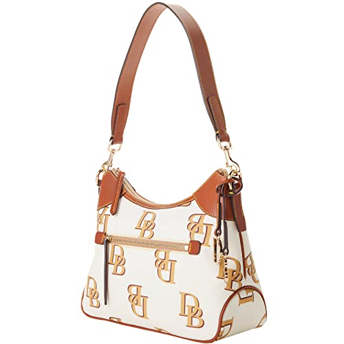Dooney & Bourke Handbag, Monogram Hobo Shoulder Bag - Beige - Dooney & Bourke Handbag, Monogram Hobo Shoulder Bag - Beige - Travelking