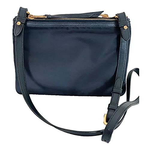 Prada Tessuto Nylon Blue Double Zip Calf Leather Crossbody Bag - Prada Tessuto Nylon Blue Double Zip Calf Leather Crossbody Bag - Travelking